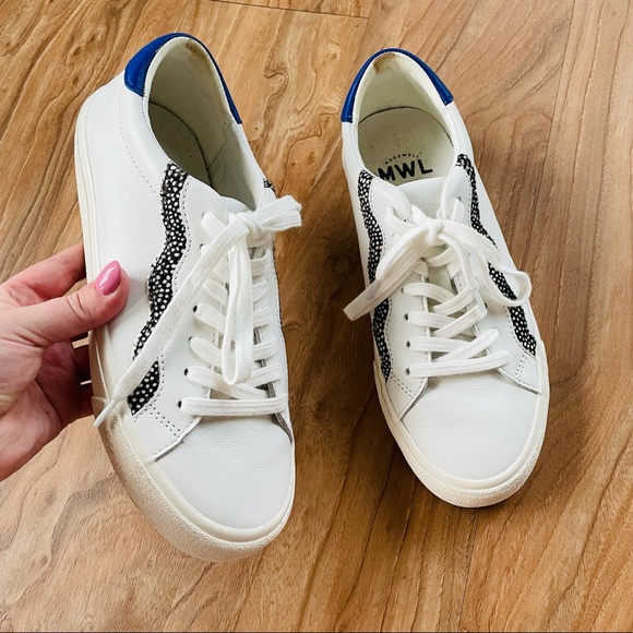 Madewell Shoes - MADEWELL White Leather Lace-Up Sidewalk Sneakers